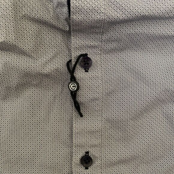 Men Connor Short‎ Sleeve Button Down Geometric Diamond Print Size 2XL Slim - Picture 8 of 8